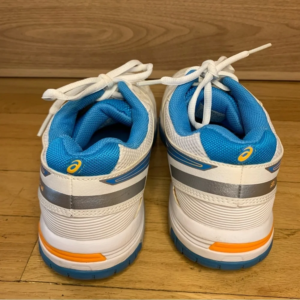 ASICS White and Blue GEL Game 5 Women's Tennis Shoes - Size 7